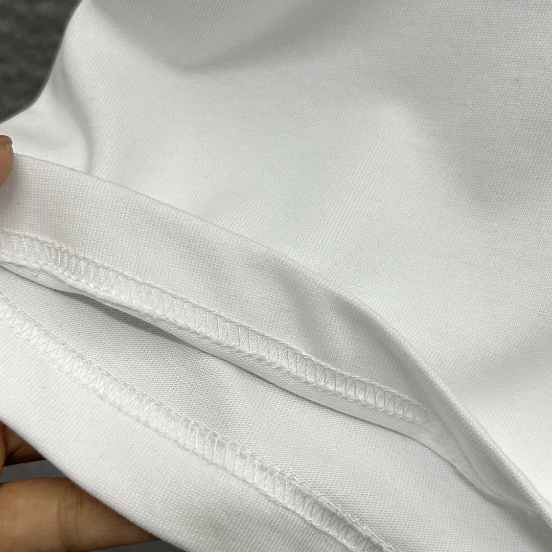 P150 Polo* Ralph Lauren 2025 spring and summer new style Classic three little pony embroidery Customized double yarn plain cotton fabric Short-sleeved T-shirt Uniform for men and women Color: black white Size: S (90-130 pounds) M (120-150 pounds) L (140-165 pounds) XL (160-180 pounds) XXL (180-210 pounds)